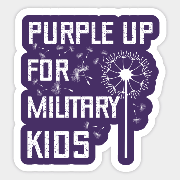 Purple Up For Military Kids - Month of the Military Child 2023 Sticker by PraiseArts 